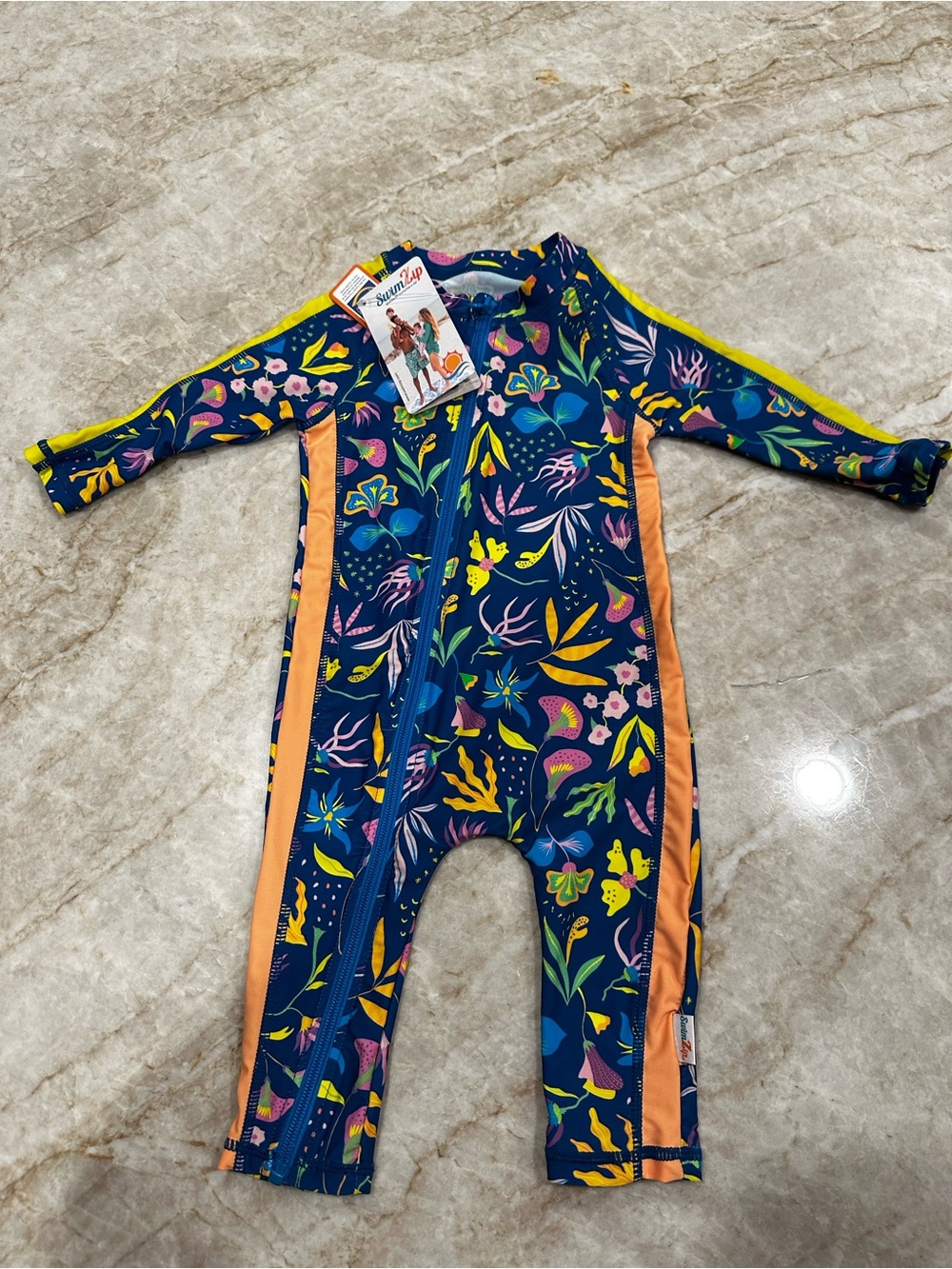 SwimZip Baby Swimsuit “Tropadelic” print